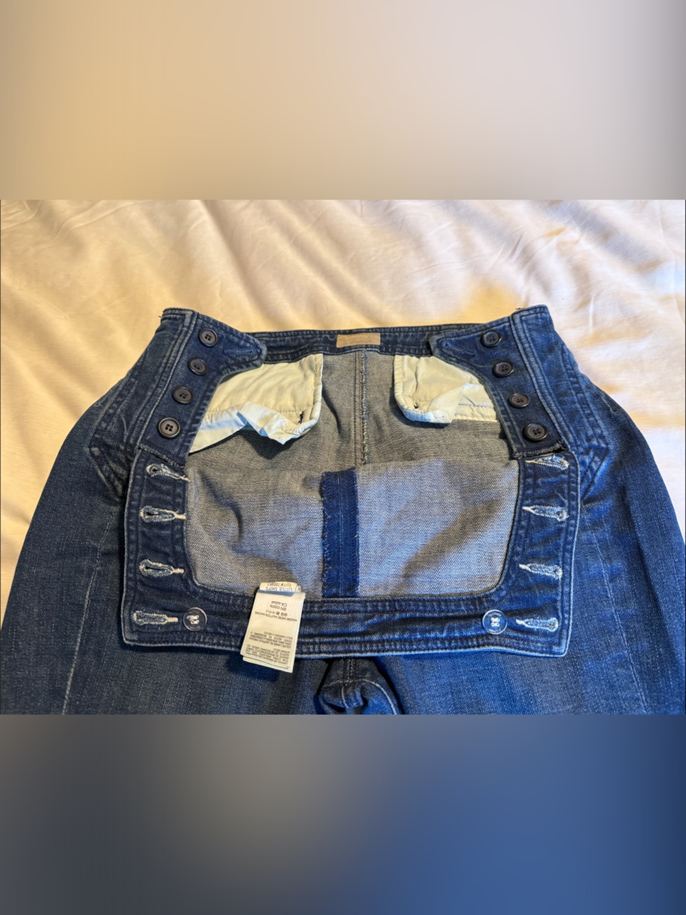 MOTHER Straight Leg Jeans in Blue Denim - Picture 3 of 6